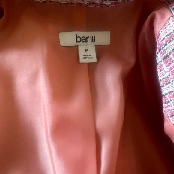 Bar III Pink Plaid Blazer - Picture 3 of 4